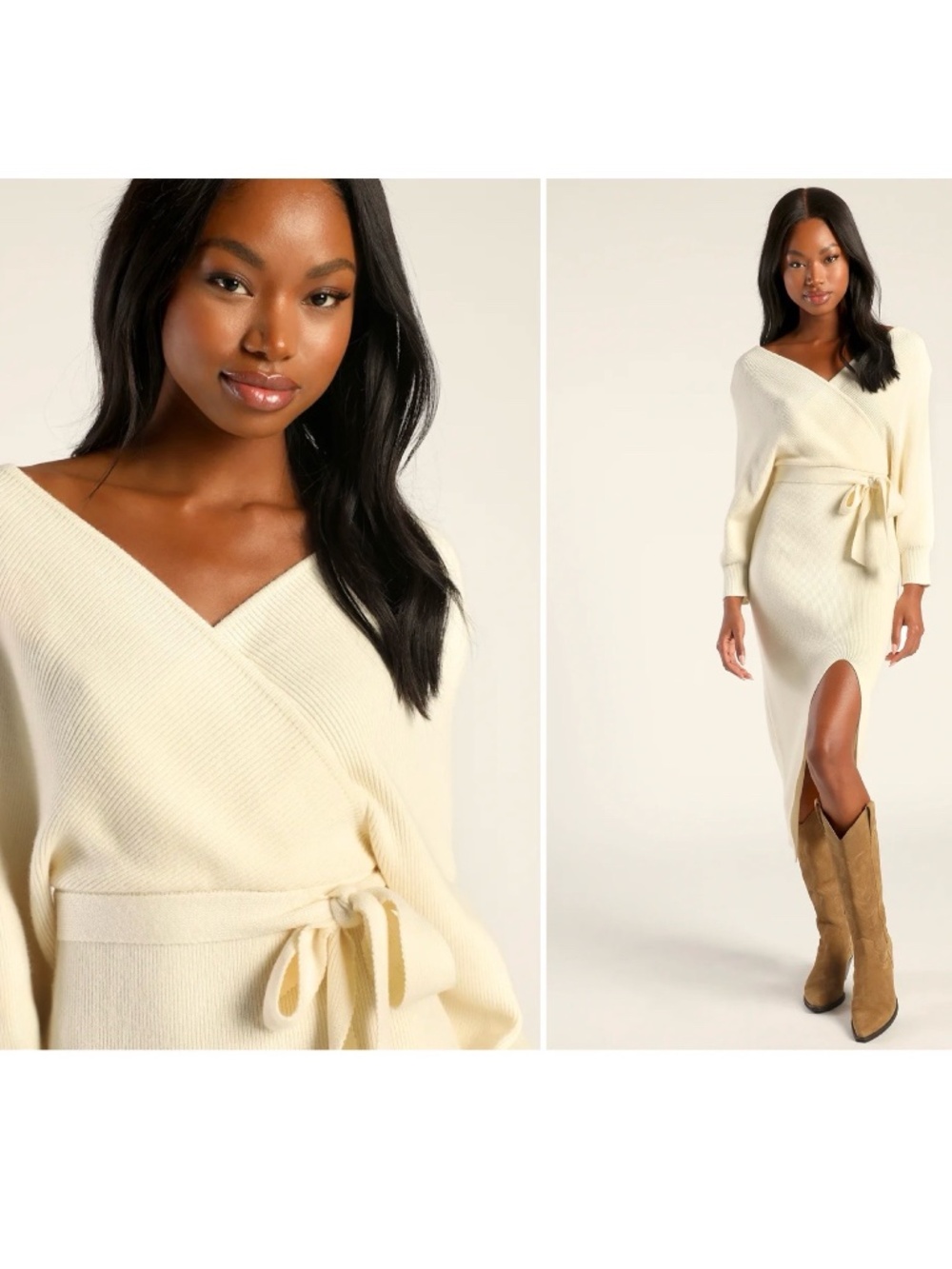 NWT LULUS FALL INTO FASHION DOLMAN SLEEVE MIDI SWEATER DRESS S